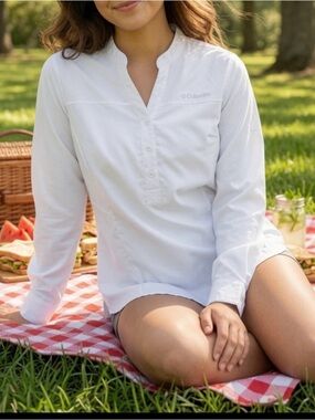 Columbia Meadowgate Omni-Shade Sun-protective Casual Shirt Tunic  sz XS